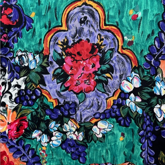 Vintage Carole Little Women’s 16 Floral Tunic Top Short Sleeve USA - Picture 3 of 6